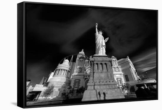 NY NY Las Vegas BW-Steve Gadomski-Framed Stretched Canvas