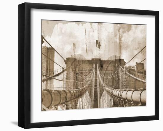 NY on Canvas-Sheldon Lewis-Framed Art Print