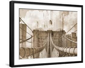 NY on Canvas-Sheldon Lewis-Framed Art Print