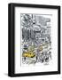 NY Sketch-Loui Jover-Framed Art Print