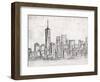 NY Skyline-OnRei-Framed Art Print