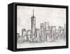 NY Skyline-OnRei-Framed Stretched Canvas