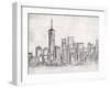 NY Skyline-OnRei-Framed Art Print