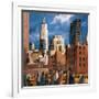NY Streets-Didier Lourenco-Framed Art Print