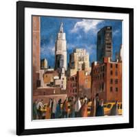 NY Streets-Didier Lourenco-Framed Art Print