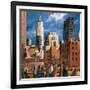 NY Streets-Didier Lourenco-Framed Art Print