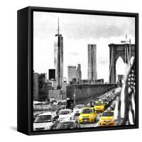 NY Taxis Bridge-Philippe Hugonnard-Framed Stretched Canvas