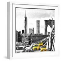 NY Taxis Bridge-Philippe Hugonnard-Framed Giclee Print