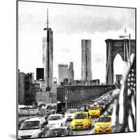 NY Taxis Bridge-Philippe Hugonnard-Mounted Giclee Print