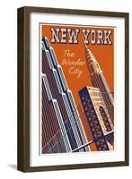 NY the Wonder City-null-Framed Premium Giclee Print