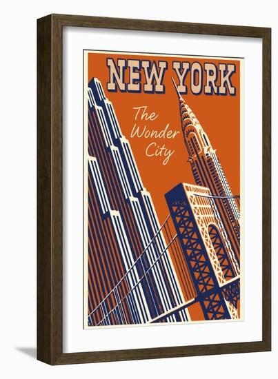 NY the Wonder City-null-Framed Premium Giclee Print