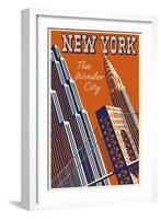 NY the Wonder City-null-Framed Giclee Print