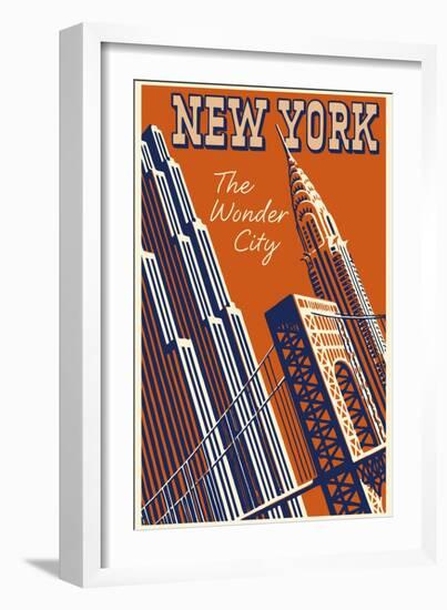 NY the Wonder City-null-Framed Giclee Print