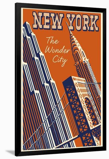 NY the Wonder City-null-Framed Giclee Print