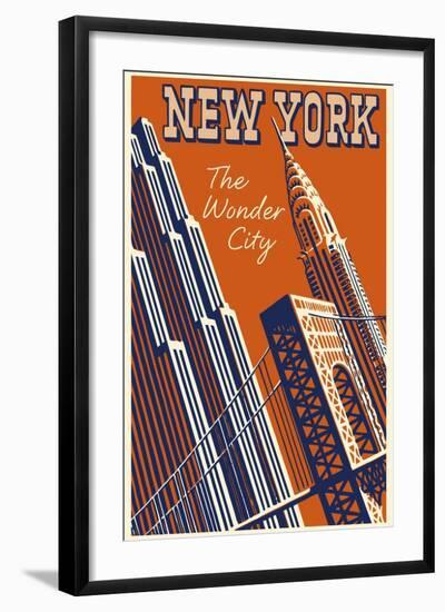 NY the Wonder City-null-Framed Giclee Print