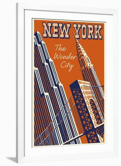 NY the Wonder City-null-Framed Giclee Print