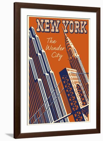 NY the Wonder City-null-Framed Giclee Print