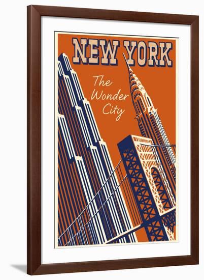 NY the Wonder City-null-Framed Giclee Print