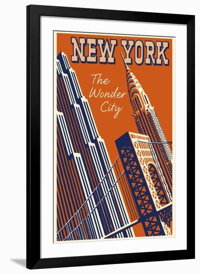 NY the Wonder City-null-Framed Giclee Print