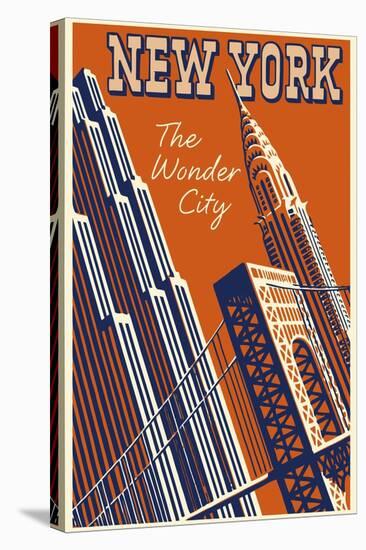 NY the Wonder City-null-Stretched Canvas