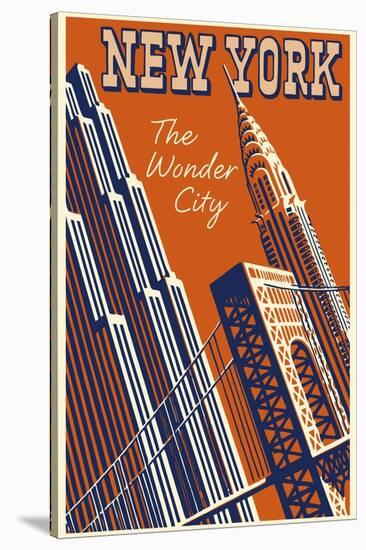 NY the Wonder City-null-Stretched Canvas