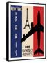 NY to Paris-Jason Giacopelli-Framed Stretched Canvas