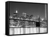 NY - Towers and Spot Lights-Jerry Driendl-Framed Stretched Canvas