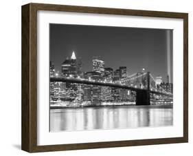 NY - Towers and Spot Lights-Jerry Driendl-Framed Photographic Print