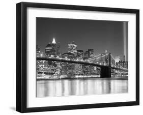 NY - Towers and Spot Lights-Jerry Driendl-Framed Photographic Print