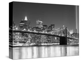 NY - Towers and Spot Lights-Jerry Driendl-Stretched Canvas