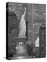 NY - Towers and Statue-Jerry Driendl-Stretched Canvas