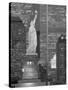 NY - Towers and Statue-Jerry Driendl-Stretched Canvas