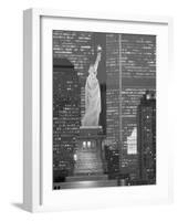 NY - Towers and Statue-Jerry Driendl-Framed Photographic Print