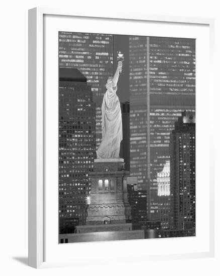 NY - Towers and Statue-Jerry Driendl-Framed Photographic Print