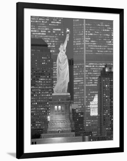 NY - Towers and Statue-Jerry Driendl-Framed Photographic Print