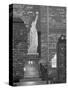 NY - Towers and Statue-Jerry Driendl-Stretched Canvas