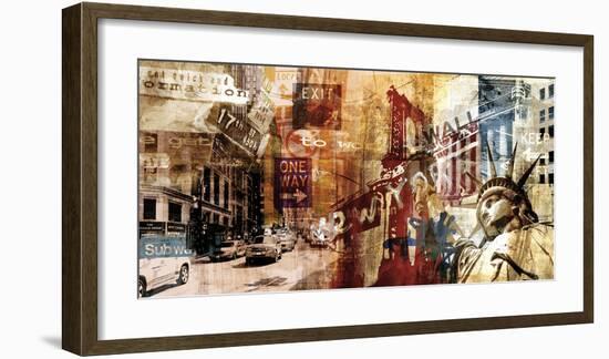 NY Wall Street-Sven Pfrommer-Framed Giclee Print