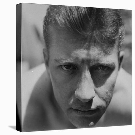 Ny Yankee Baseball Player Mickey Mantle in Backyard at Home-Ralph Morse-Stretched Canvas