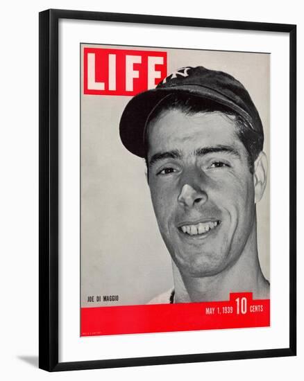 NY Yankee slugger Joe DiMaggio, May 1, 1939-Carl Mydans-Framed Photographic Print