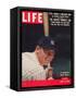 NY Yankee Slugger Mickey Mantle, June 25, 1956-null-Framed Stretched Canvas