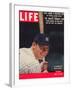 NY Yankee Slugger Mickey Mantle, June 25, 1956-null-Framed Premium Photographic Print