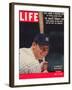 NY Yankee Slugger Mickey Mantle, June 25, 1956-null-Framed Premium Photographic Print