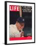 NY Yankee Slugger Mickey Mantle, June 25, 1956-null-Framed Premium Photographic Print