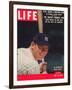 NY Yankee Slugger Mickey Mantle, June 25, 1956-null-Framed Photographic Print