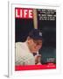 NY Yankee Slugger Mickey Mantle, June 25, 1956-null-Framed Photographic Print