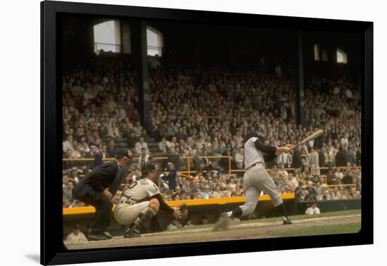 NY Yankees Right Fielder Roger Maris Against Detroit Tigers During Record Breaking 61 Homer Season-Robert W. Kelley-Framed Photographic Print