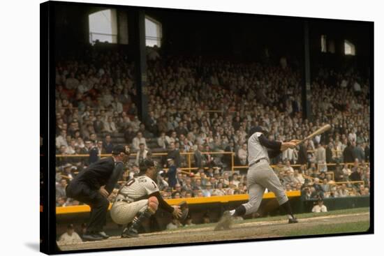 NY Yankees Right Fielder Roger Maris Against Detroit Tigers During Record Breaking 61 Homer Season-Robert W. Kelley-Stretched Canvas