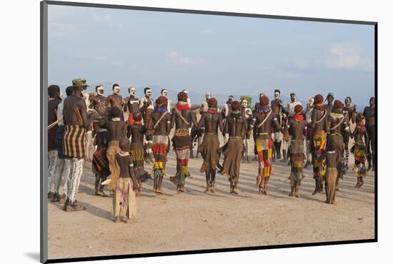 Nyangatom (Bumi) Tribal Dance Ceremony, Omo River Valley, Ethiopia, Africa-Gabrielle and Michel Therin-Weise-Mounted Photographic Print