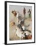 Nyangatom Herdsmen Leading Cattle over Arid Plain to Omo River, Omo River Valley, Ethiopia-Alison Jones-Framed Photographic Print