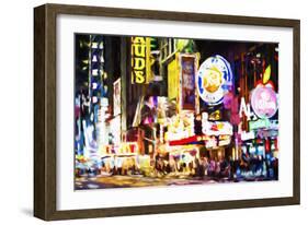 NYC 42 Street II - In the Style of Oil Painting-Philippe Hugonnard-Framed Giclee Print